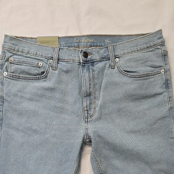 Goodfellow & Co Men's Denim Slim Jeans - Light Blue - Picture 3 of 7